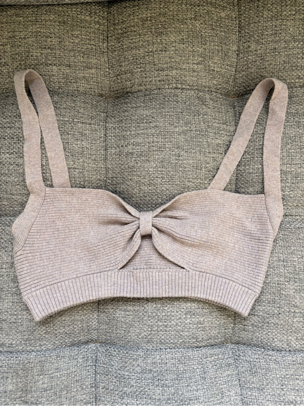 Live the Process Knit Bralette - Neutral Taupe